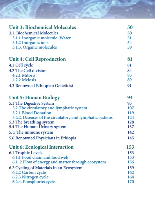 Download Ethiopian new Curriculum grade 10 biology Student Textbook PDF
